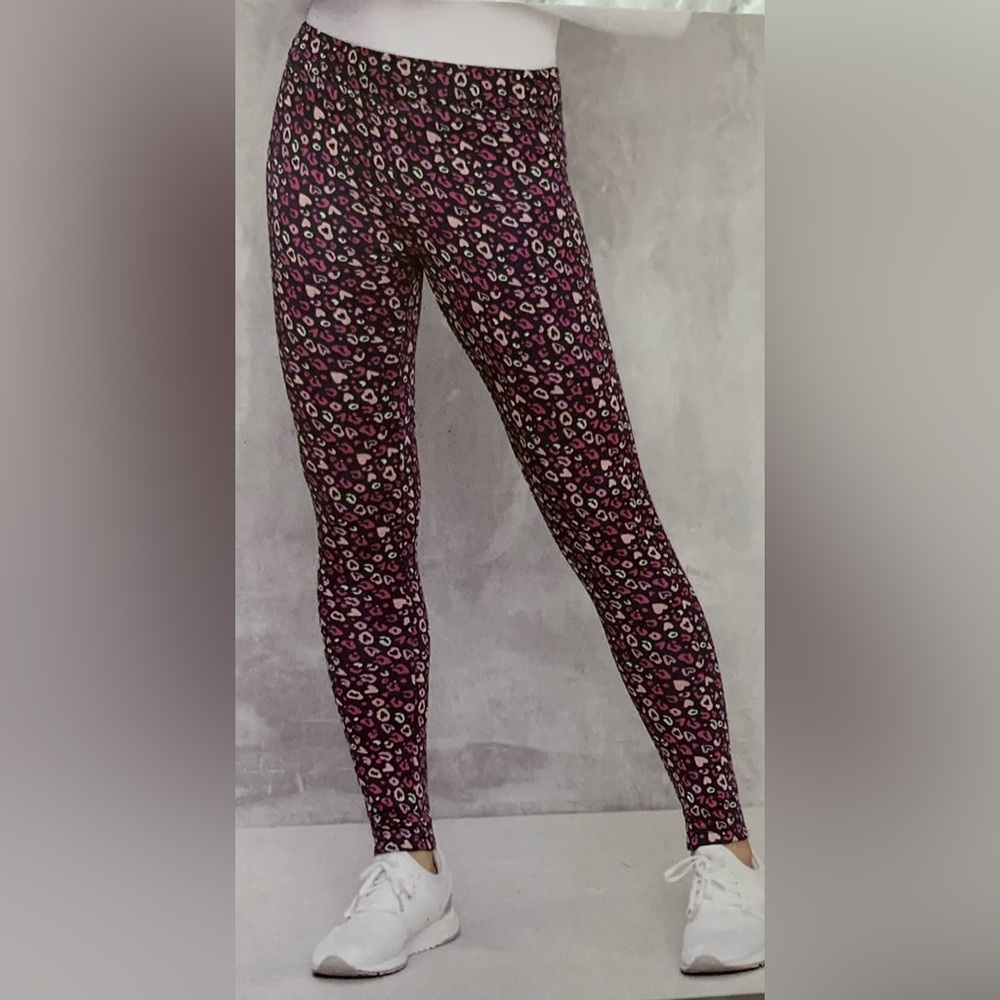 Serra Ladies Mid rise Fleece lined Leggings. Size X-LARGE elastic waistband NWT